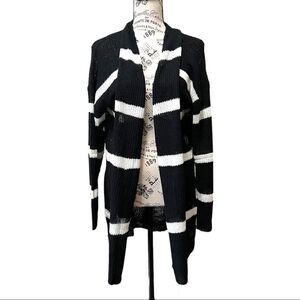 Fantastic Fawn Knit Cardigan in Black and Ivory